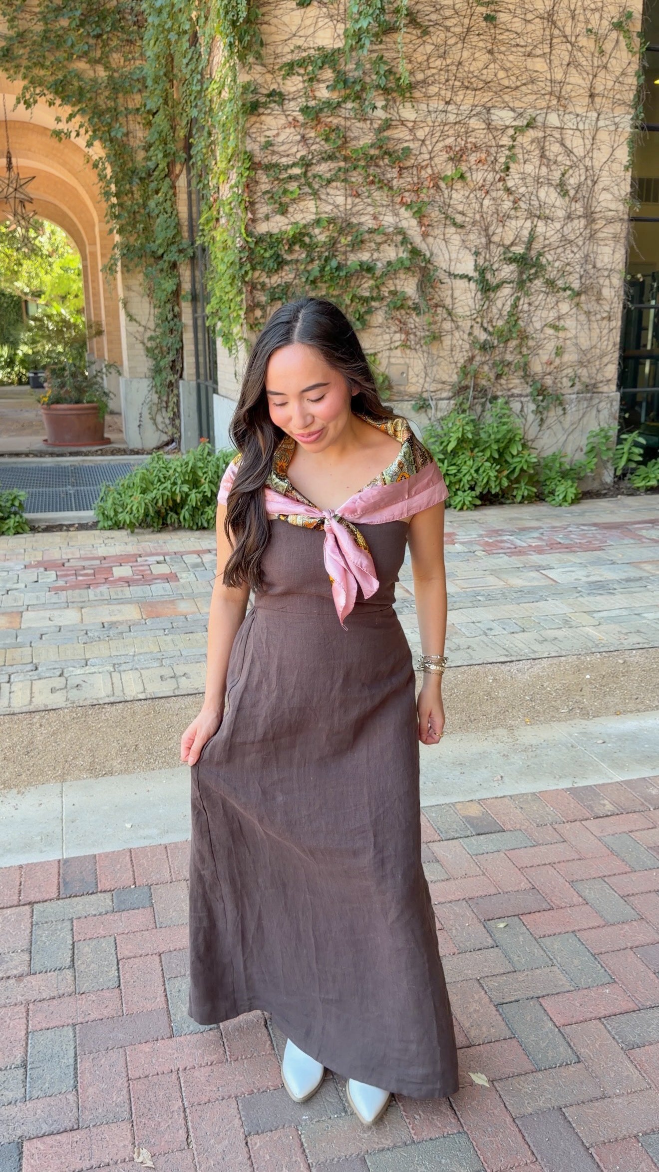 Iris Linen Maxi (Brown)