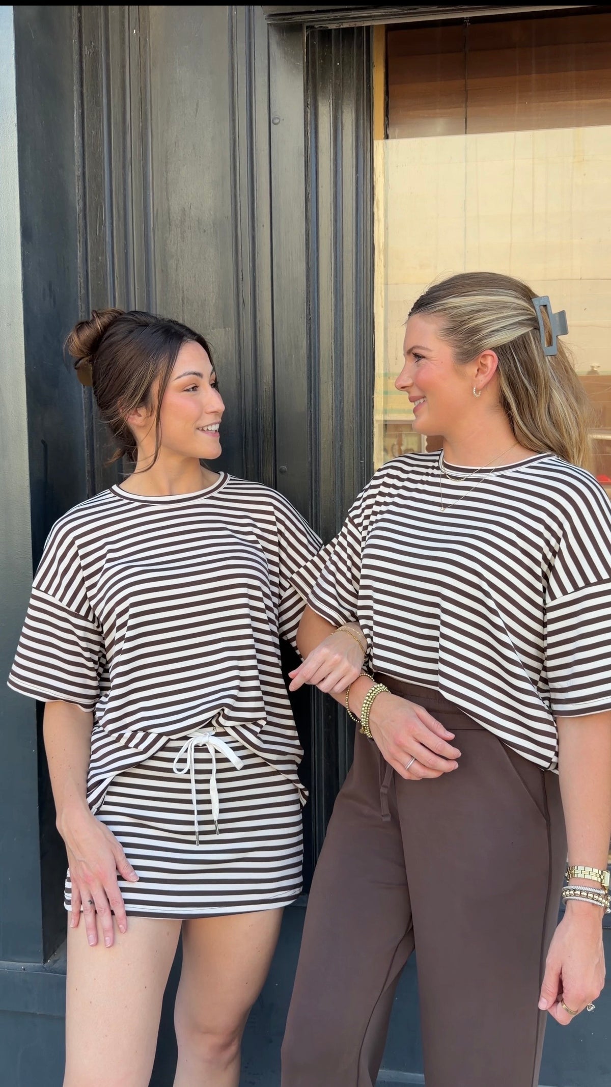 Cocoa Stripe Top
