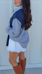 Collins Stripe Tie Top