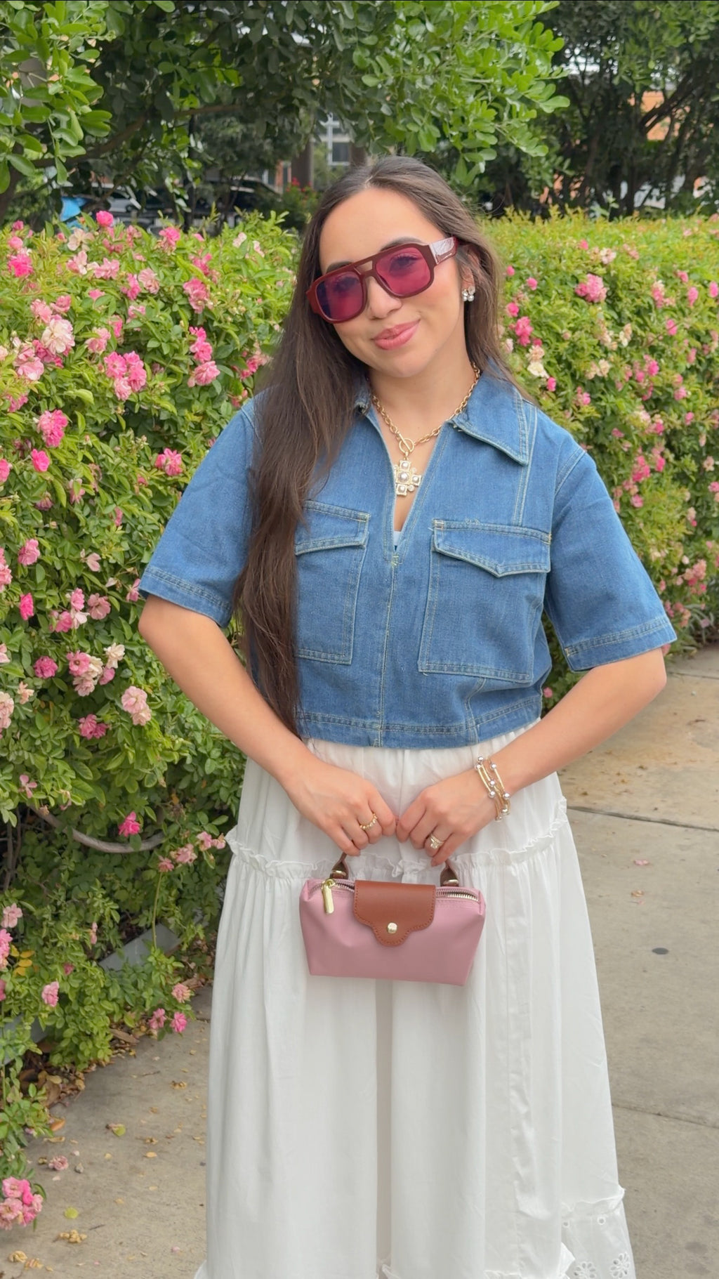 Millie Denim Top