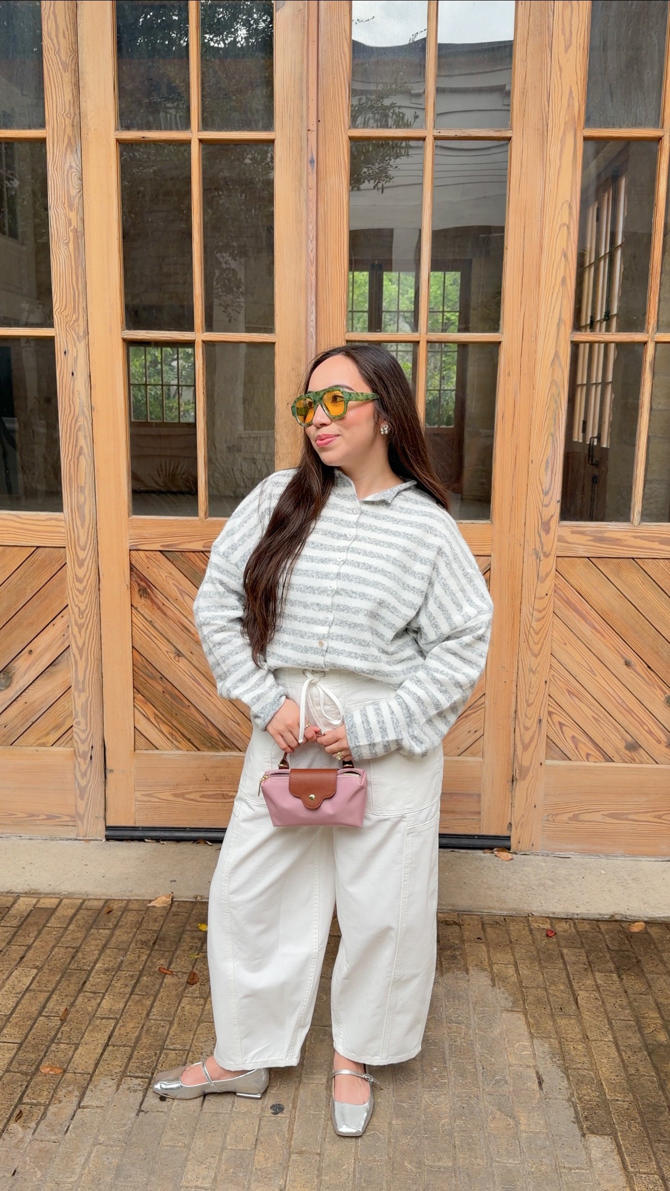 Essentials Cardigan (Grey/White)