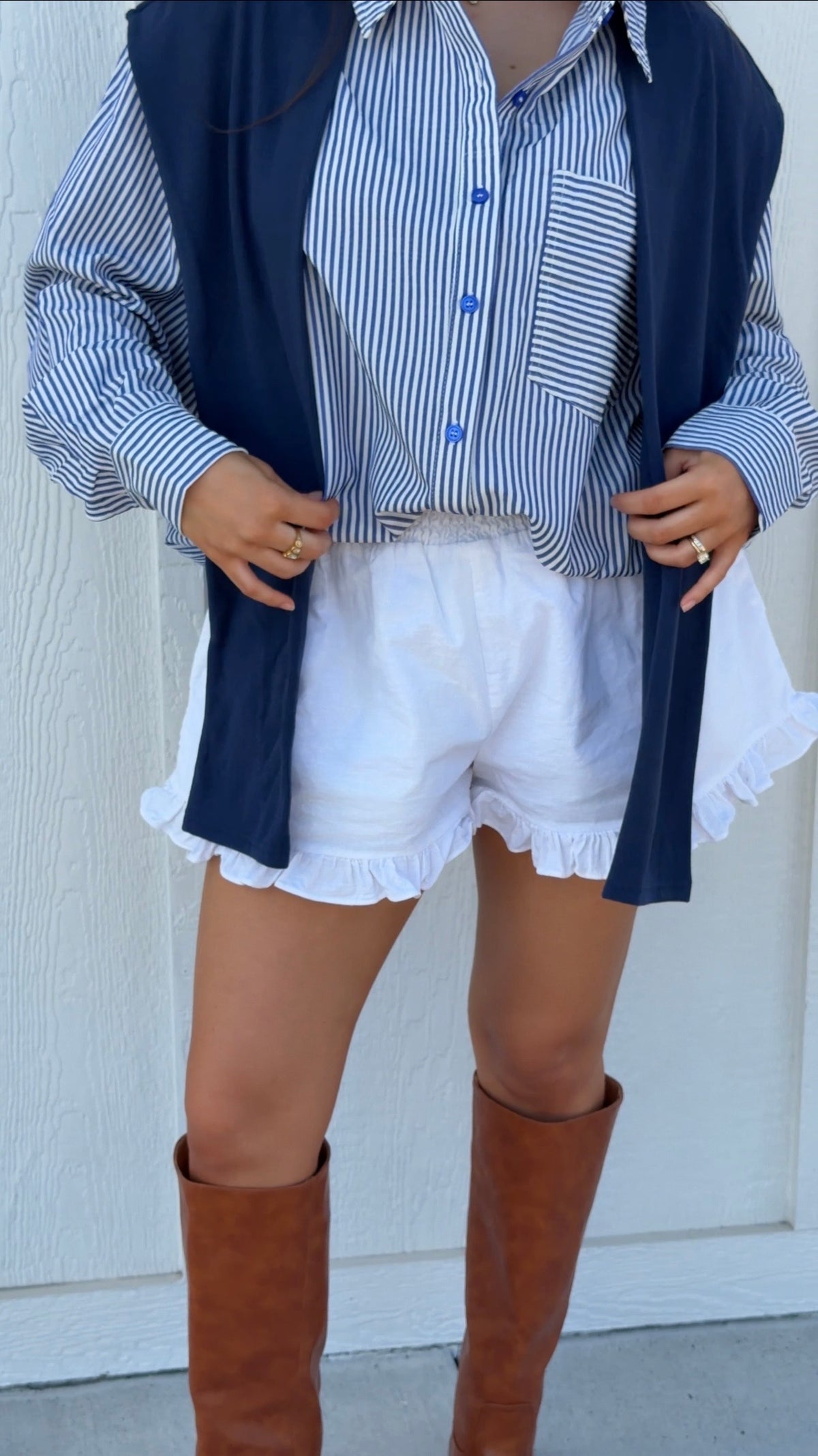 Collins Stripe Tie Top