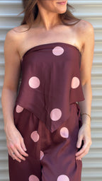 Maroon Polka Pants