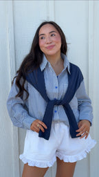 Collins Stripe Tie Top