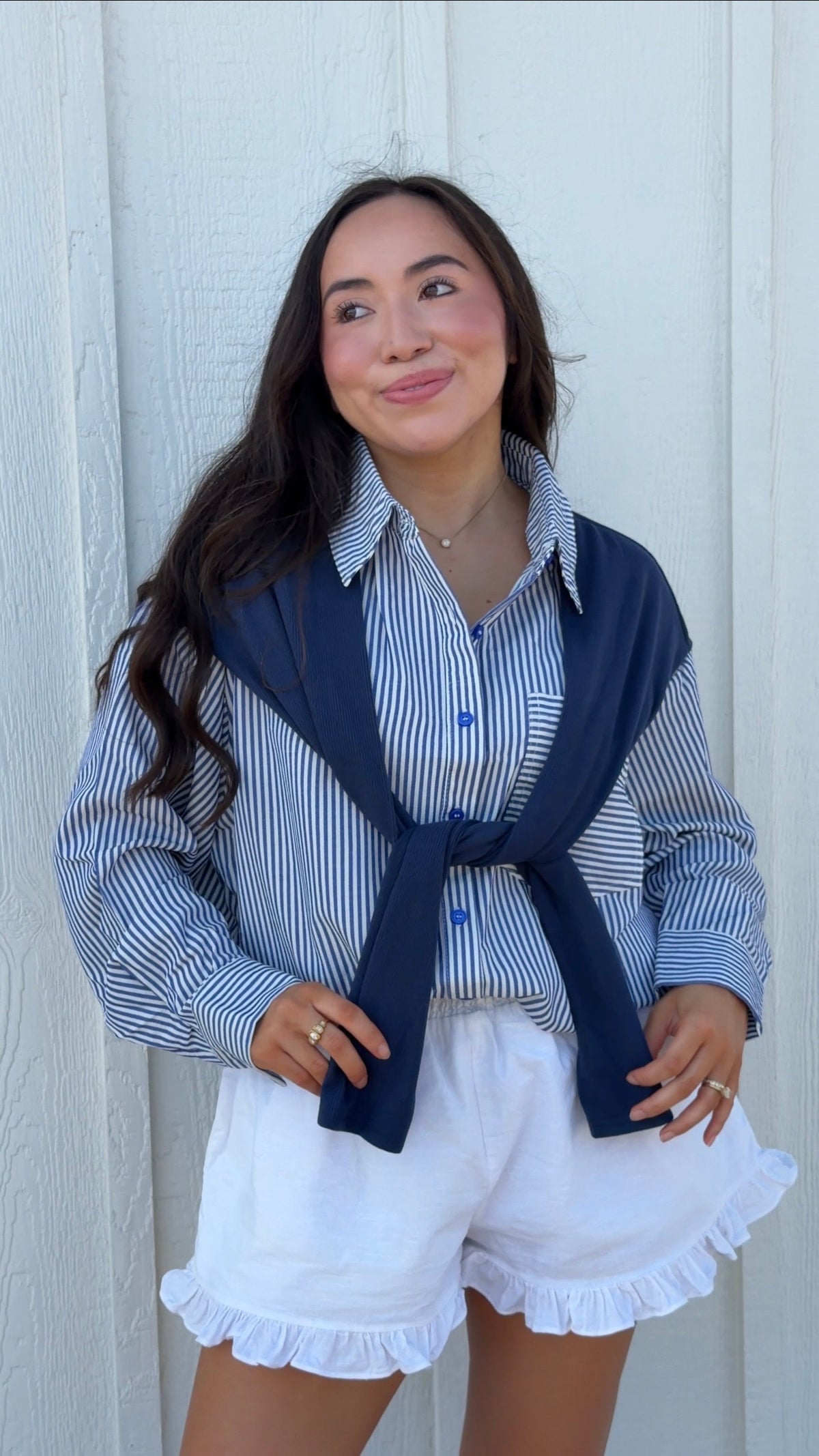 Collins Stripe Tie Top