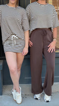 Cocoa Stripe Skort