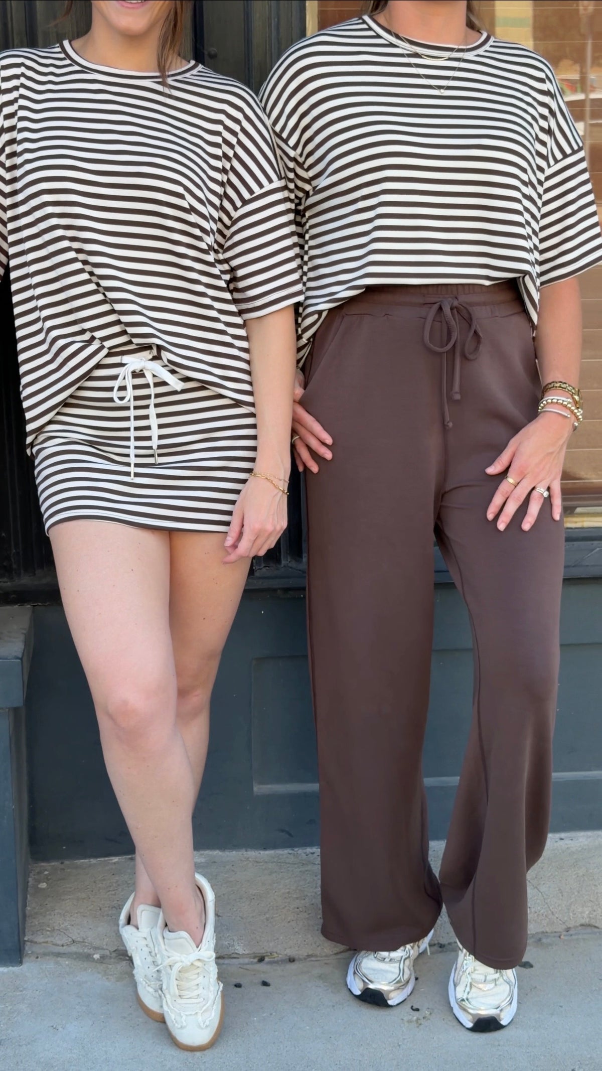 Cocoa Stripe Skort