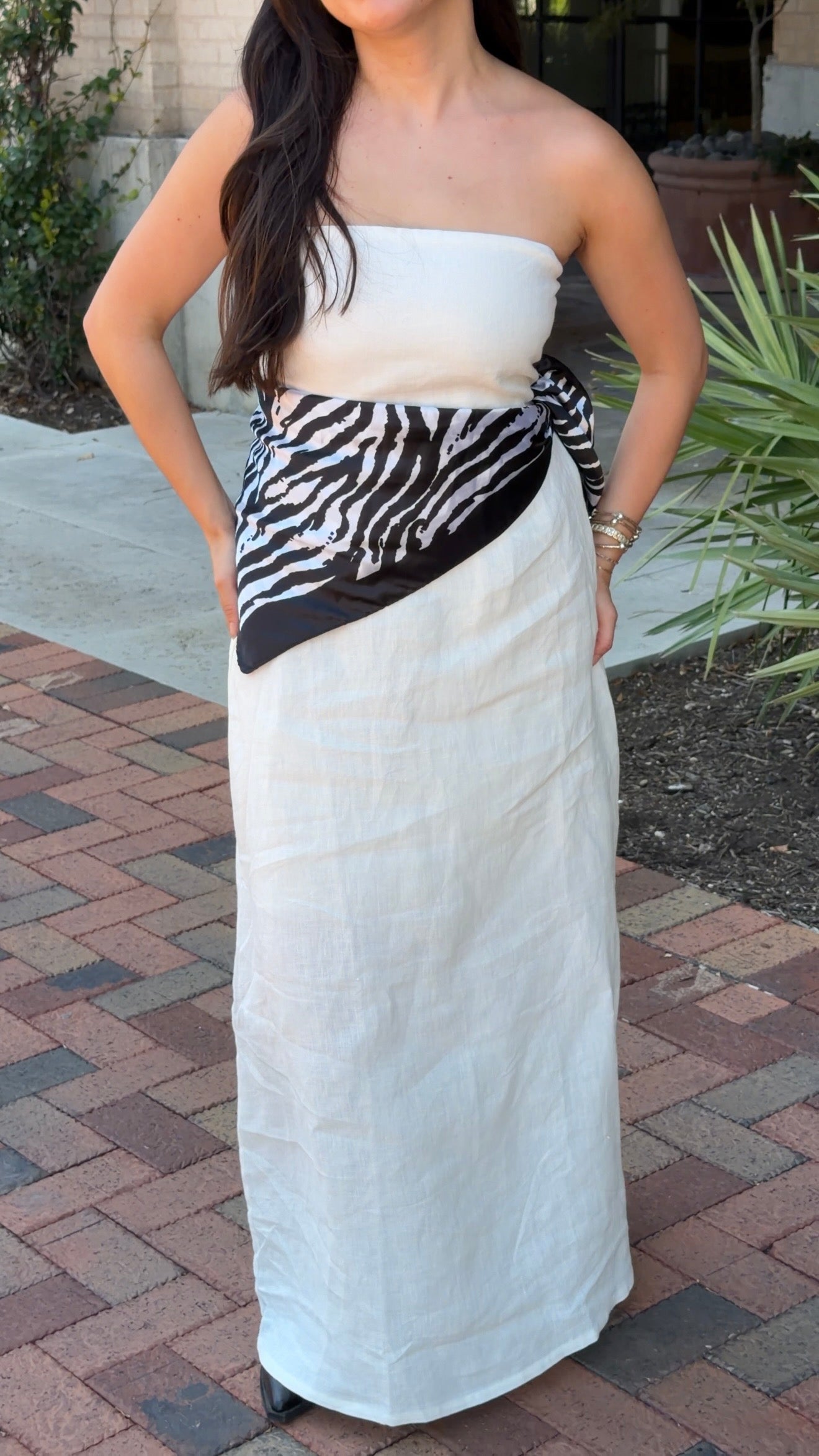 Iris Linen Maxi (White)