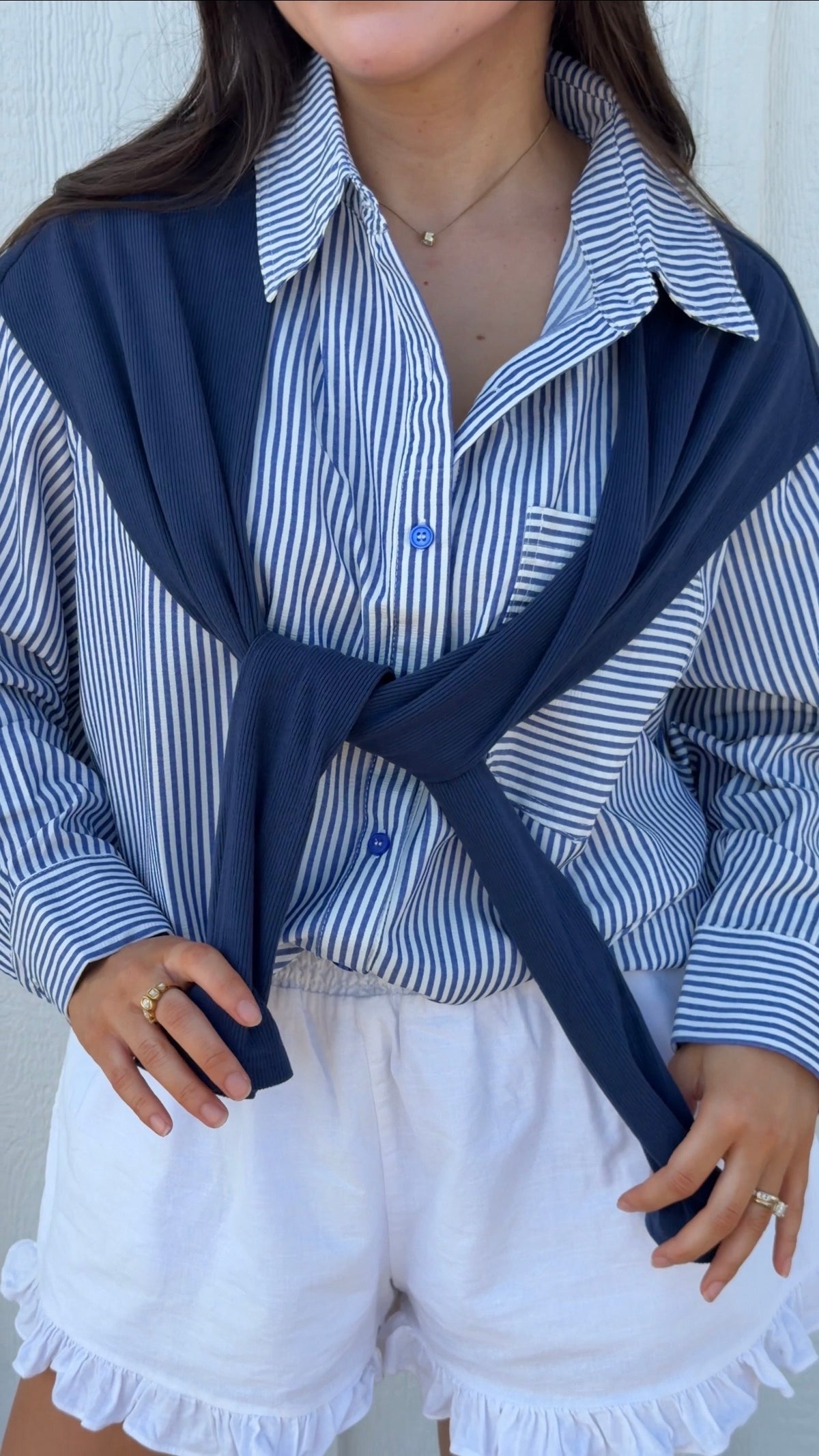 Collins Stripe Tie Top